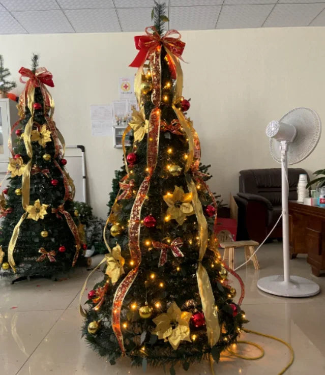 Super Árvore de Natal Retrátil + Enfeites Natalinos