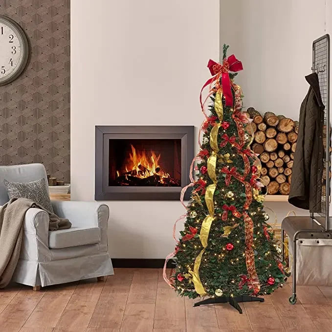 Super Árvore de Natal Retrátil + Enfeites Natalinos