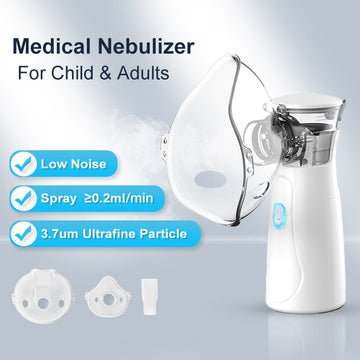 Aparelho para Nebulização (Inalador Portátil).  A Pilha, com carregamento Usb.