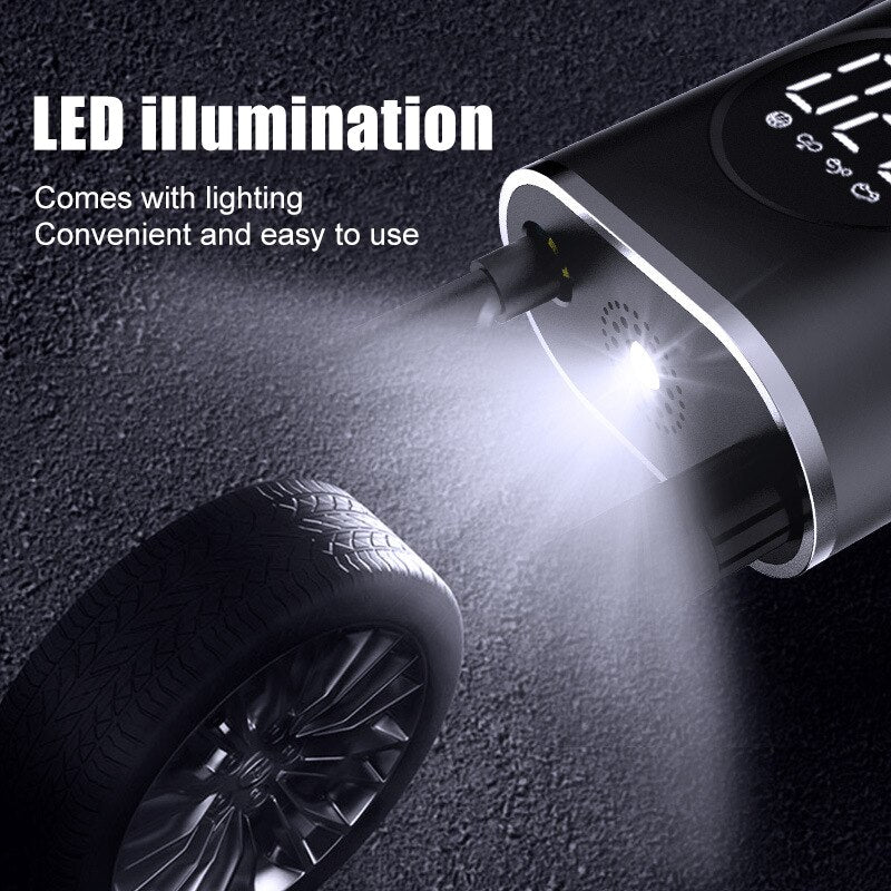 Calibrador Compressor Digital Portátil Sem Fio ( para Pneu de Carro e Bike, bolas)